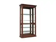 LivingStyles May New Zealand Pine Timber Display Cabinet, Walnut offer