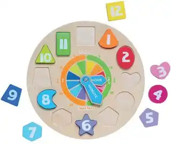 Officeworks Kadink Wooden Clock Puzzle offer