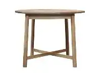 LivingStyles Foligno European Oak Timber Round Dining Table, 90cm offer