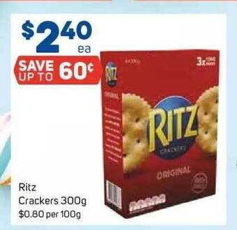 Foodland Ritz Crackers offer