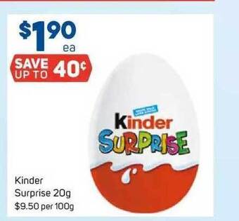 Foodland Kinder Surprise offer