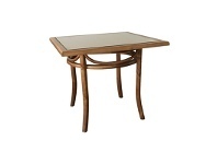 LivingStyles Madang Glass Topped Timber Square Dining Table, 90cm offer