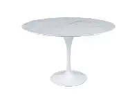 LivingStyles Edensor Commercial Grade Marble Top Replica Tulip Round Dining Table, 120cm offer