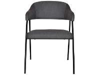 Malmo Commercial Grade Gravity Fabric & Steel Dining Armchair