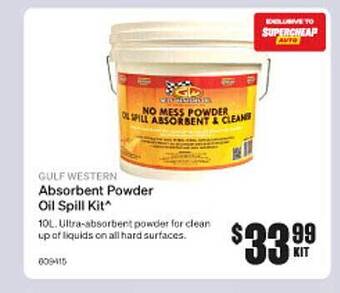 SuperCheap Auto Gulf Western Absorbent Powder Oil Spill Kit offer
