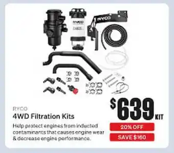 SuperCheap Auto Ryco 4wd Filtration Kits offer