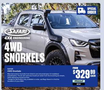 SuperCheap Auto Safari 4wd Snorkels offer