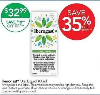 Terry White Iberogast Oral Liquid 100ml offer