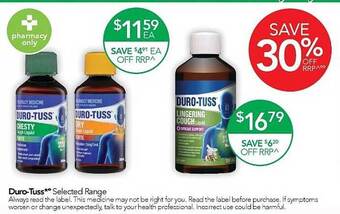 Terry White Duro-tuss Selected Range offer