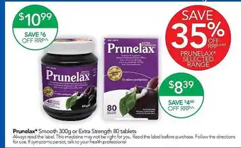 Terry White Prunelax Smooth 300g Or Extra Strength 80 Tablets offer