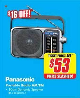 The Good Guys Panasonic Portable Radio Am Fm offer