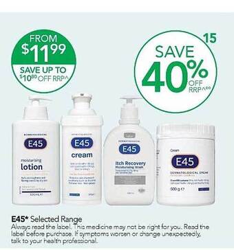 Terry White E45 Selected Range offer