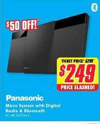 The Good Guys Panasonic Micro System With Digital Radio & Bluetooth offer