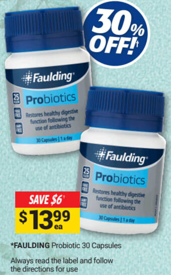 Cincotta Chemist Faulding Probiotic 30 Capsules offer