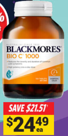 Cincotta Chemist Blackmores Bio C 1000 150 Tablets offer