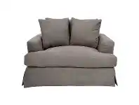 LivingStyles Kentlyn Fabric Slipcovered Sofa, 1.5 Seater, Slate offer