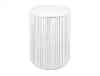 LivingStyles Nomad Round Side Table, White offer