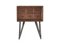 LivingStyles Carville Recliamed Fir Timber Pharmacy Drawer Side Table offer