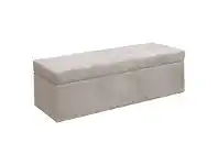 LivingStyles Francis Fabric Storage Ottoman, Champagne offer