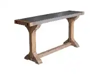 LivingStyles Caribbean Concrete Topped Acacia Timber Console Table, 160cm offer