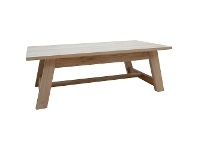 LivingStyles Harold Mountain Ash Timber Coffee Table, 125cm, White Wash offer