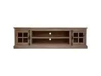 LivingStyles Cognac Pine Timber 2 Door TV Unit, 220cm offer