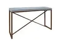 LivingStyles Mitre Concrete & Steel Console Table, 140cm offer