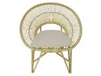 LivingStyles Regis Bamboo Rattan Lounge Chair, Natural offer