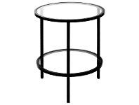 LivingStyles Palladium Glass & Iron Round Side Table offer