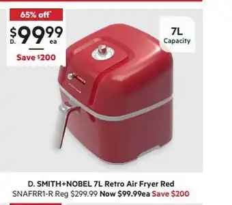 Smith+nobel 7l Retro Air Fryer Red