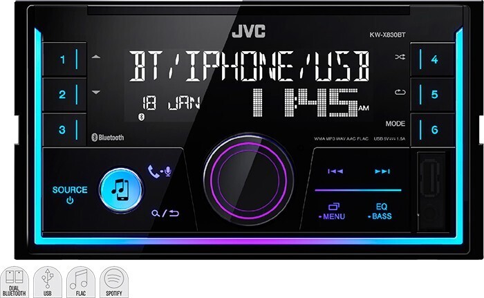 JVC 200W 2DIN Bluetooth® Digital Media 