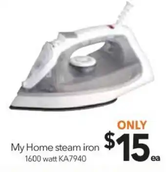 Cheap as Chips My Home Steam Iron 1600W KA7940 offer