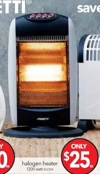 Cheap as Chips Halogan Heater 1200W offer