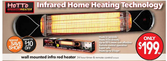 Cheap as Chips Wall Mount Infra Red Heater offer