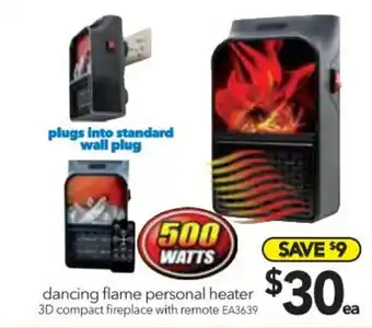 Dancing Flame Personal Heater 3D