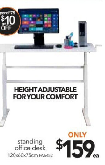 Standing Office Desk 120x60x75cm