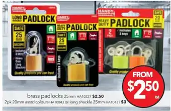 Brass Padlocks 25mm
