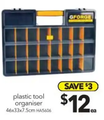 Cheap as Chips Plastic Toll Organiser 46x33x7.5cm offer