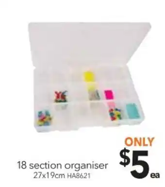 Cheap as Chips Organiser 18 Section 27x19cm offer
