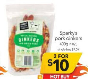 Sparky's Pork Oinkers 400g