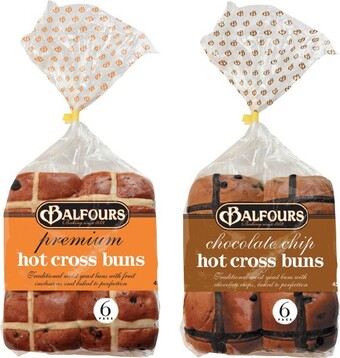 IGA Balfours Hot Cross Buns 6 Pack 450g offer