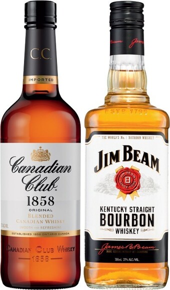 IGA Canadian Club Whisky or Jim Beam White Label Bourbon 700mL offer