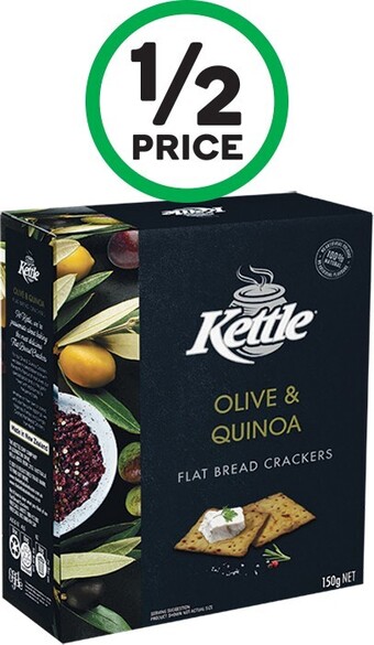 Woolworths Kettle Flat Bread Crackers 150g offer