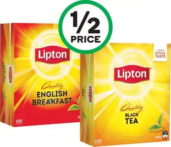 Woolworths Lipton Quality Black Tea Pk 100 offer