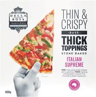 Woolworths Della Rosa Thin Crust Pizza 400g offer