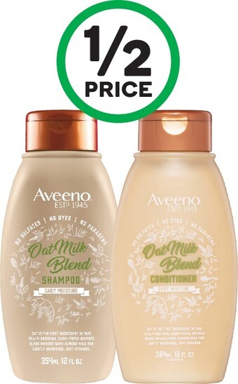 Woolworths Aveeno Shampoo or Conditioner 354ml offer