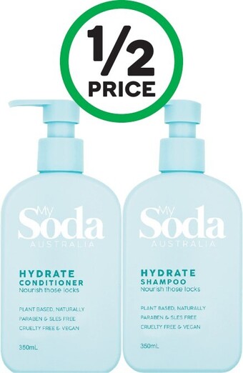 Woolworths My Soda Shampoo or Conditioner 350ml offer