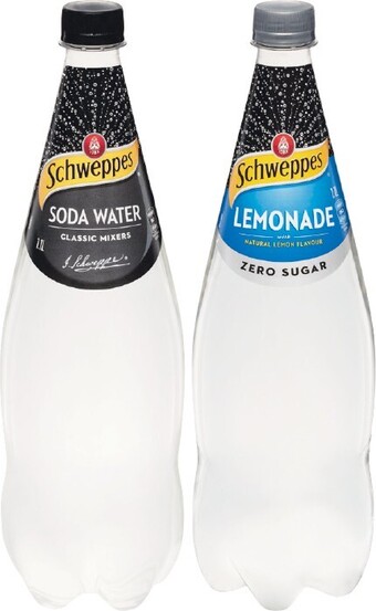 Woolworths Schweppes Soft Drinks, Mineral Water or Mixer Varieties 1.1 Litre offer