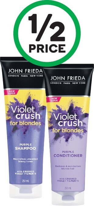 Woolworths John Frieda Shampoo or Conditioner 250ml offer