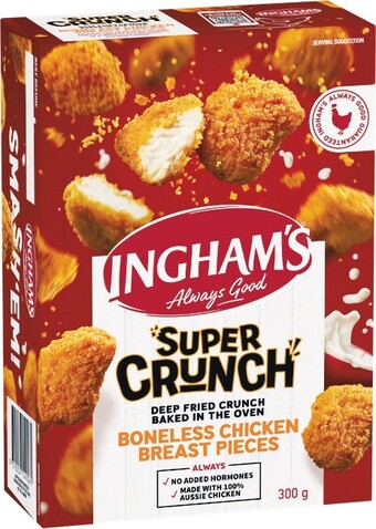 Woolworths Ingham’s Super Crunch 300-325g offer